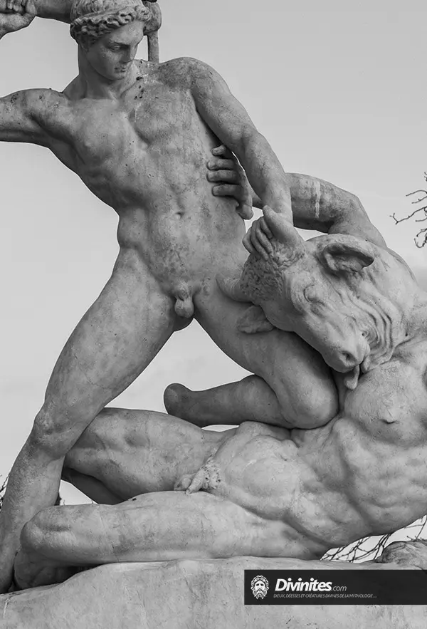 Thésée et le Minotaure, représentation mythologique